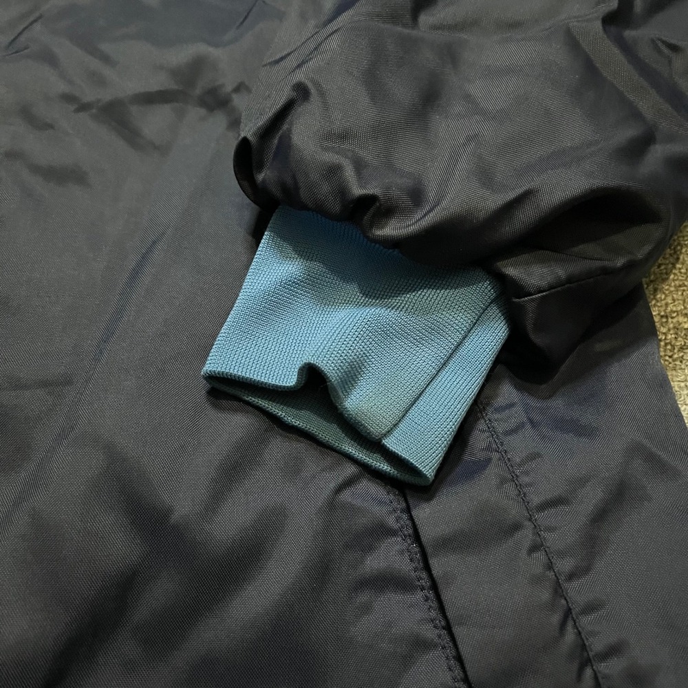 Vintage 90s Nike Navy Blue Hooded Jacket Youth L 12-14 Lined Windbreaker - Picture 10 of 12